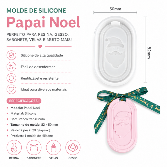 NA060MS - Molde de Silicone Papai Noel