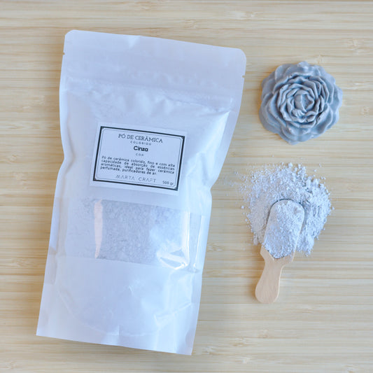 Pó Cerâmico Colorido  - COR- Cinza - 500g /2.5 kg - MARTA CRAFT