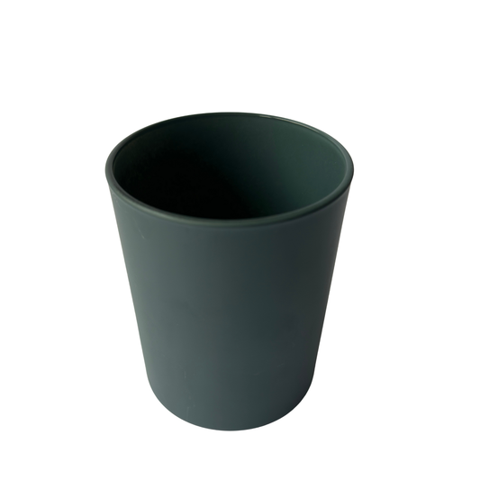 Copo Vidro Cinza Escuro Fosco Mate - 180 ml