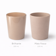 Copo de Vidro CIL  Bege  Brilhante vs Mate Fosco – 220 mL