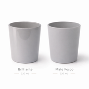 Copo de Vidro CIL Cinzento Brilhante vs Mate Fosco – 220 mL