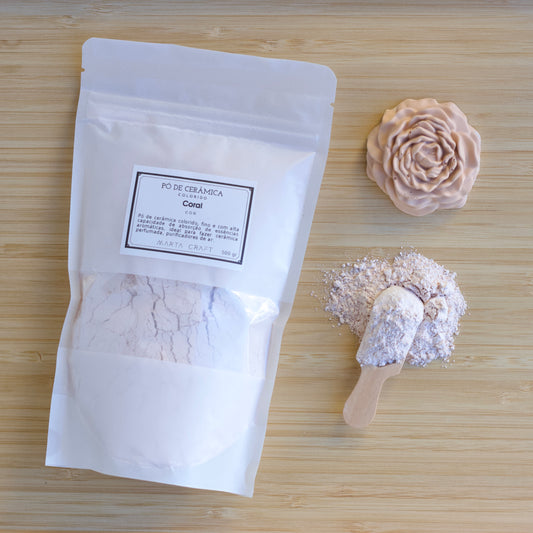 Pó Cerâmico Colorido - COR- Coral Sand - 500g /2.5 kg - MARTA CRAFT