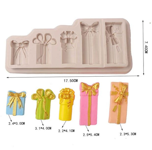 D052MS - Molde em silicone - PRESENTES / Gift box