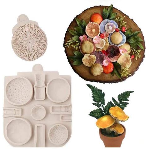 D054MS -Molde De Decoração De Bolo De Chocolate Em Forma De Cogumelo Criativo