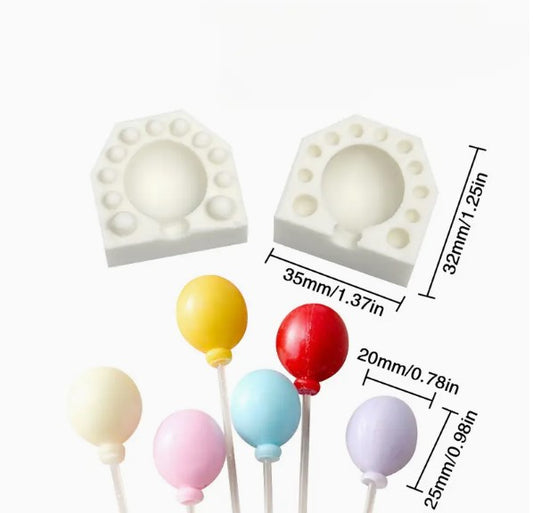D064MS - Molde em silicone - Balão 3d pequeno