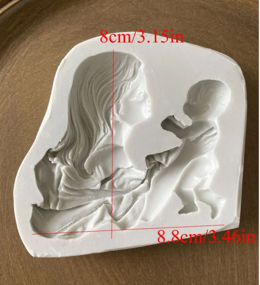 D087MS - Mãe e filho amor eterno - Molde