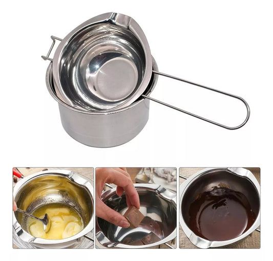 Panela De Aço Inoxidável Para Derreter Banho-Maria