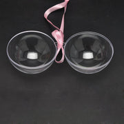 Bola de plástico, 2 peças,  ø 10 cm cristal
