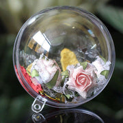 Bola de plástico, 2 peças,  ø 6 cm cristal