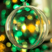 Bola de plástico, 2 peças,  ø 16 cm cristal