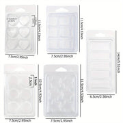 Pack 5 Embalagens Wax Melts | Plástico Transparentes | Molde para cera/RETANGULAR