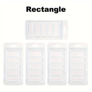Pack 5 Embalagens Wax Melts | Plástico Transparentes | Molde para cera/RETANGULAR