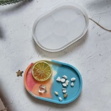 BP048MS - Molde EPoxi Base Bandeja Oval Pequena