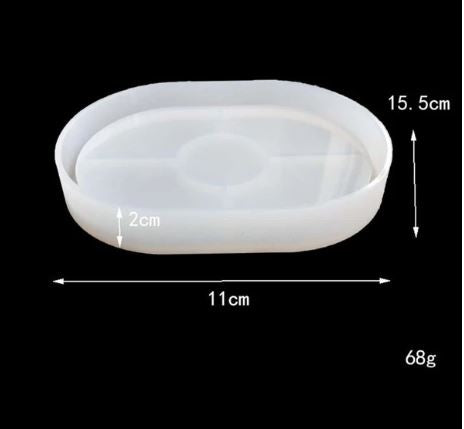 BP048MS - Molde EPoxi Base Bandeja Oval Pequena