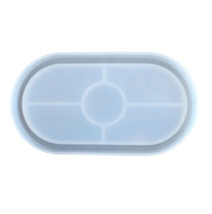 BP049MS - Molde de silicone Epóxi - Base/ Oval Bandeja XXL