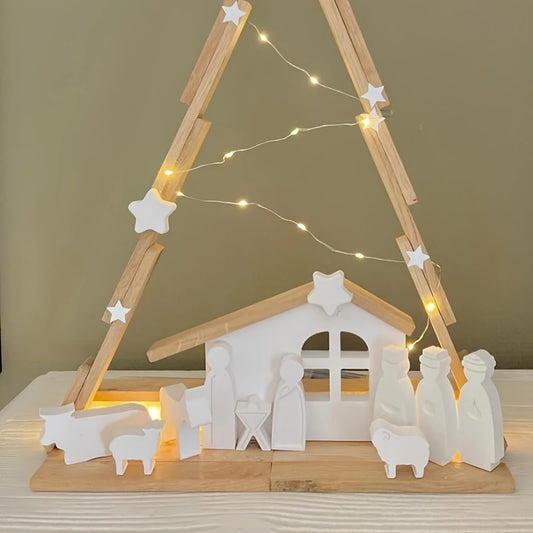 EP117MS - Molde Epoxi 3 Peças Presépio- Natal