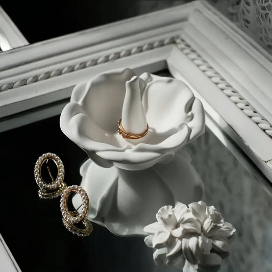 EP119MS - Molde Epoxi Flor de Rosa 3D Suporte de Anel