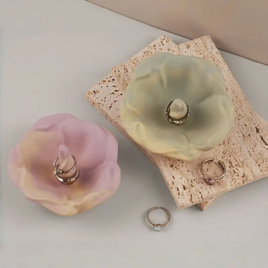 EP119MS - Molde Epoxi Flor de Rosa 3D Suporte de Anel