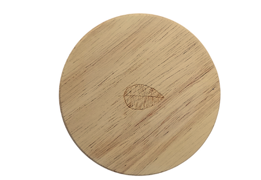 | Tampa de Madeira de Bambu com Anéis de Vedação de Silicone para Frascos 30cL (gravação folha)