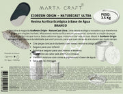 RESINA ORGÂNICA - 3.5KG - ECORESIN ORIGIN - NATURECAST ULTRA -MARTA CRAFT ®  - BRANCO Formato Balde