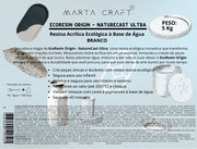 RESINA ORGÂNICA - 5KG - ECORESIN ORIGIN - NATURECAST ULTRA -MARTA CRAFT ®  - BRANCO Formato Balde
