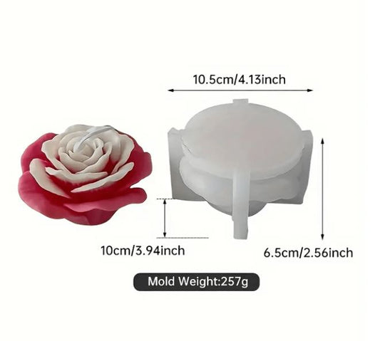 F025MS -  Molde de Silicone Rosa grande 3D