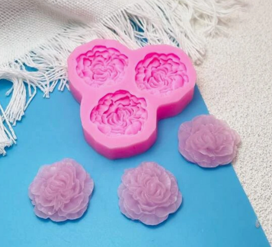 F024MS - Mini rosas flores Molde de Silicone