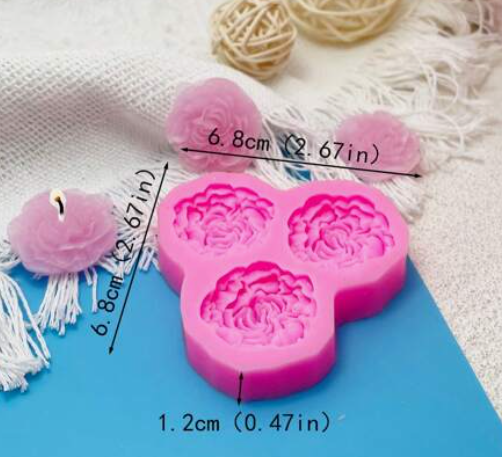 F024MS - Mini rosas flores Molde de Silicone