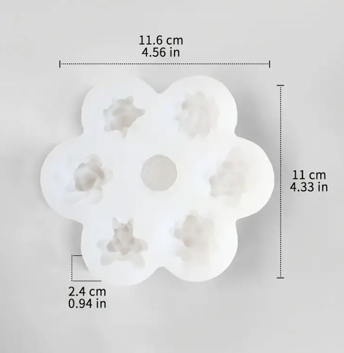 F063MS-  Molde flor 7 Suculentas