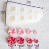 F073MS- Moldes de Silicone em Forma de Flor Irregular de flor Cerejeira