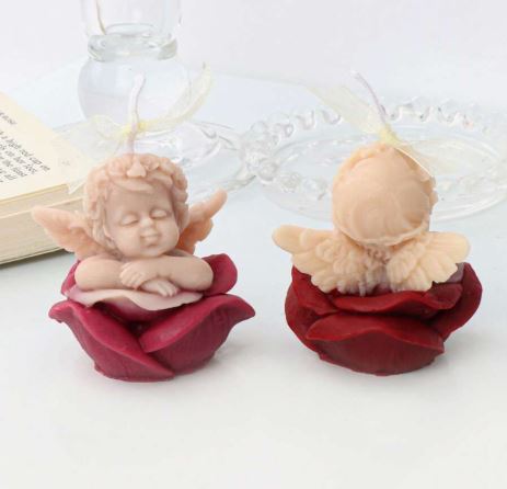 F075MS- Molde Flor Rosa Anjo