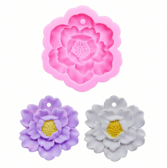 F058MS- Molde Design De Flor De Peônia pingente