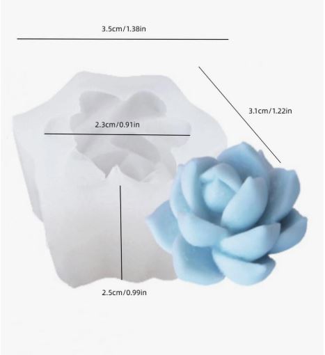 F098MS-Flor Molde Suculenta