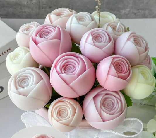 F102MS-  Molde 2 flores Rosa