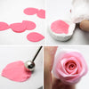 F112MS- Conjunto de 5 Cortadores de Aço Inoxidável para Rosa + 2 Formas de para Fondant = Kit de 7 Peças. (Cópia)