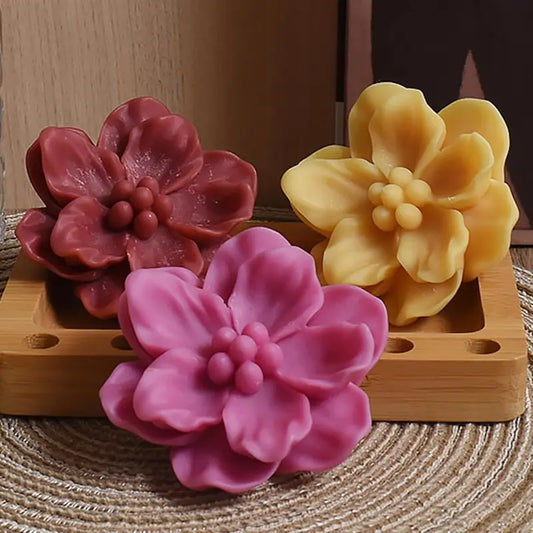 F123MS- Molde de Silicone Flor Camélia Média