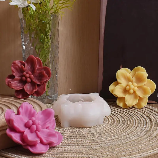 F123MS- Molde de Silicone Flor Camélia Média