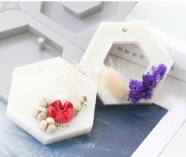 FC001MS - Molde pingente forma geométrica Hexágono- Sachê