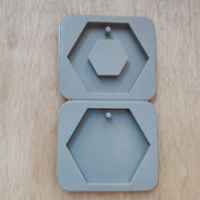 FC001MS - Molde pingente forma geométrica Hexágono- Sachê