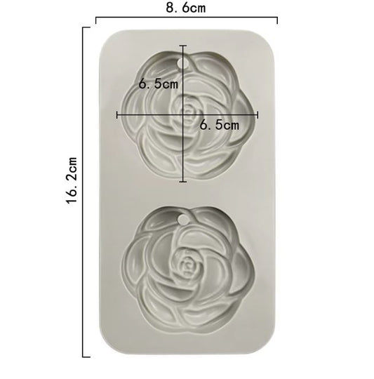 FC007MS -Molde 2 cavidades flor Camélia - Sachês