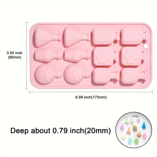 FC011MS - Molde 12 Cavidades- Frascos poção Mágica