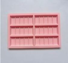 FC043MS - Molde Tablete de chocolate 6 cavidades