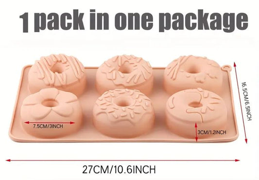 FC072MS - Molde Pastelaria Donuts 6 cavidades