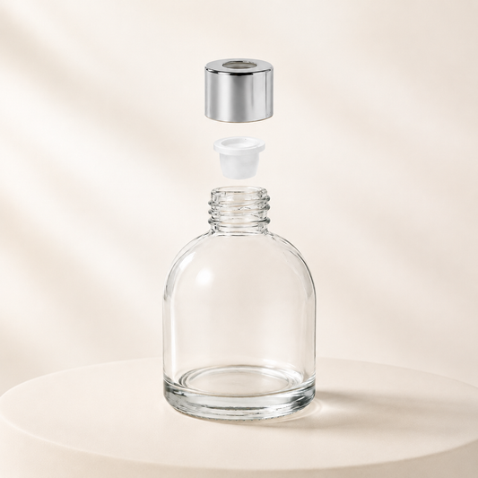 Frasco Difusor em Vidro Transparente 50 ml – Forma de Sino