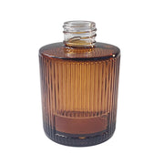 Frasco Vidro Difusor Redondo Listrado Castanho 150 ml  ( boca 28 mm)