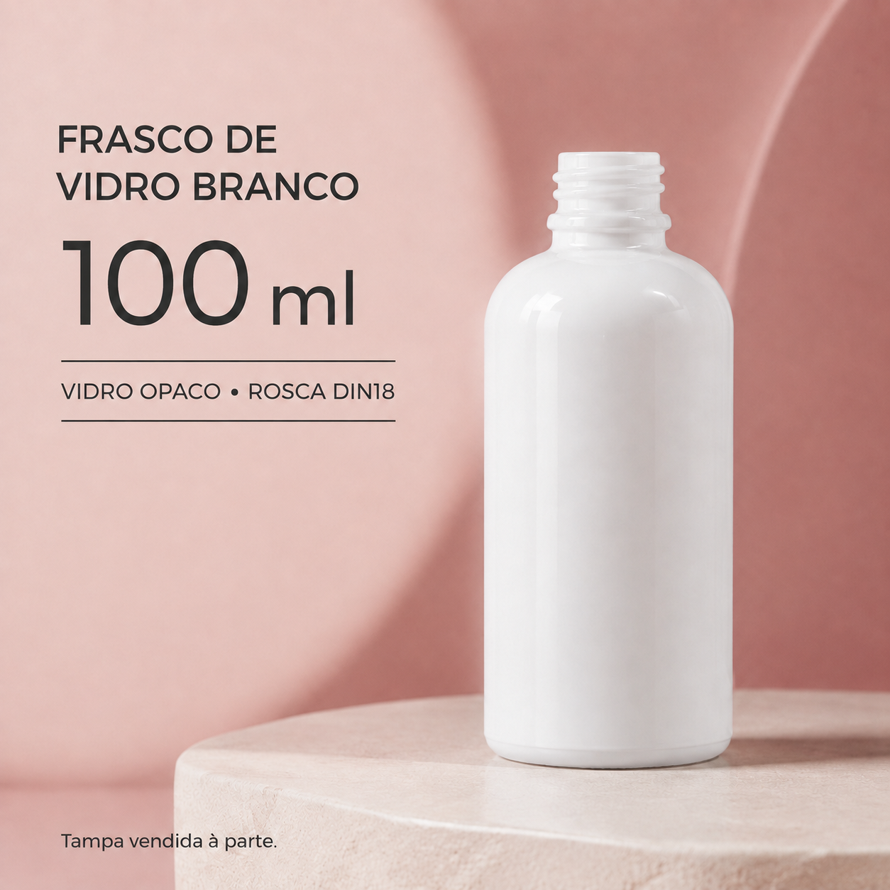 Frasco de Vidro Branco  100 ml — DIN18