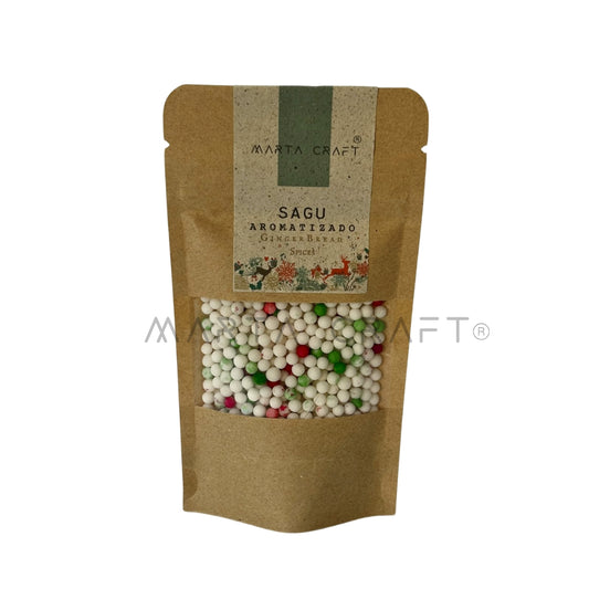 Sagu Aromatizado Colorido para Sachê |  GingerBread Spices (Natal)