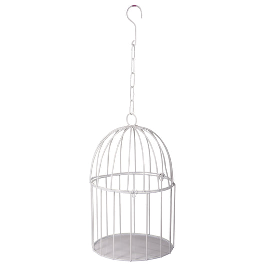 RV Gaiola de Metal Decorativa ø15cm Branco