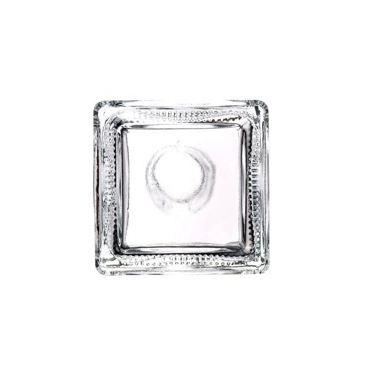 Frasco Vidro Transparente difusor quadrado + Tampa Conta rosa gold  50ml/100 ml