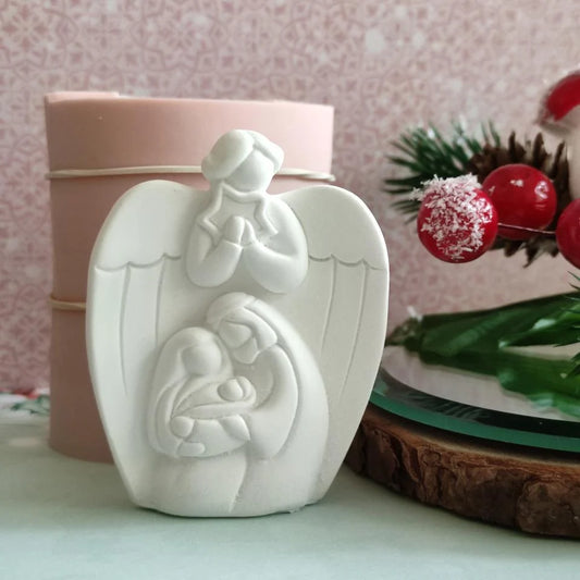 NA088MS - Molde em silicone – Presépio nas asas do anjo/3D